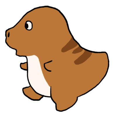 ぽってりとした恐竜の子