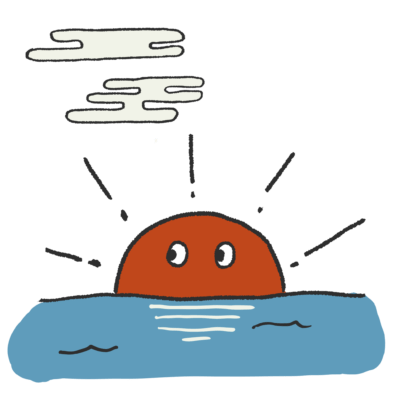 日の出のイラスト